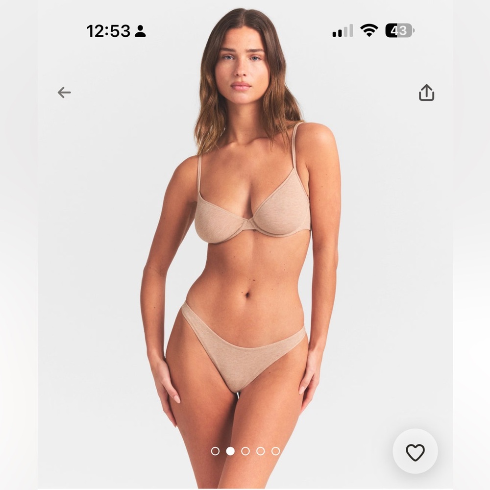 No show unlined demi bra Mica tan